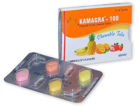 1 x Kamagra Chewable 100 mg, 4 tabletten
